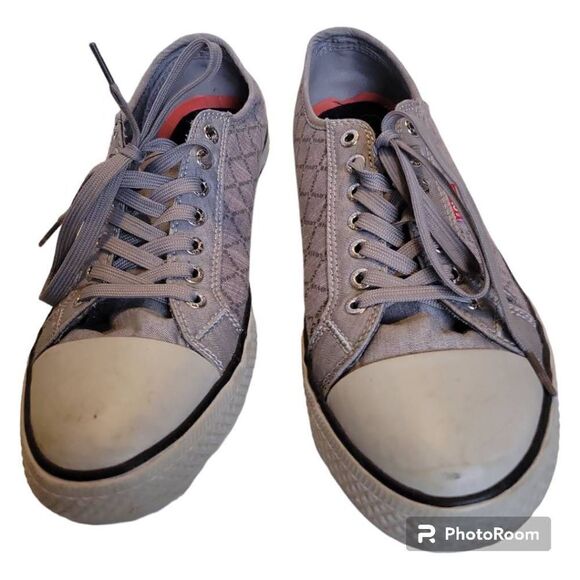 Levi's Women Shoes Canvas Sneakers Gray Size 9 Classic Comfort Flats - Picture 5 of 6